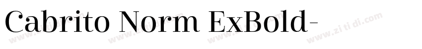 Cabrito Norm ExBold字体转换